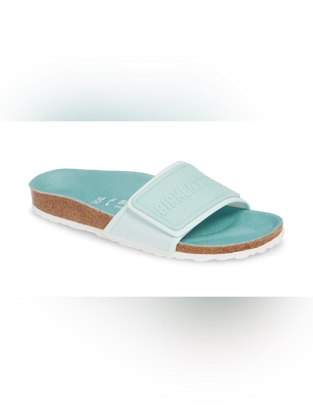Birkenstock Unisex Tema Microfiber Turquoise Sandal - Size 38